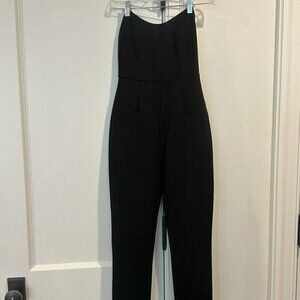 Elegant Black Strapless Jumpsuit